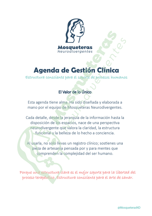 Agenda Psicólogos/as – Gestión Clínica (Tamaño B5)- Color Celeste