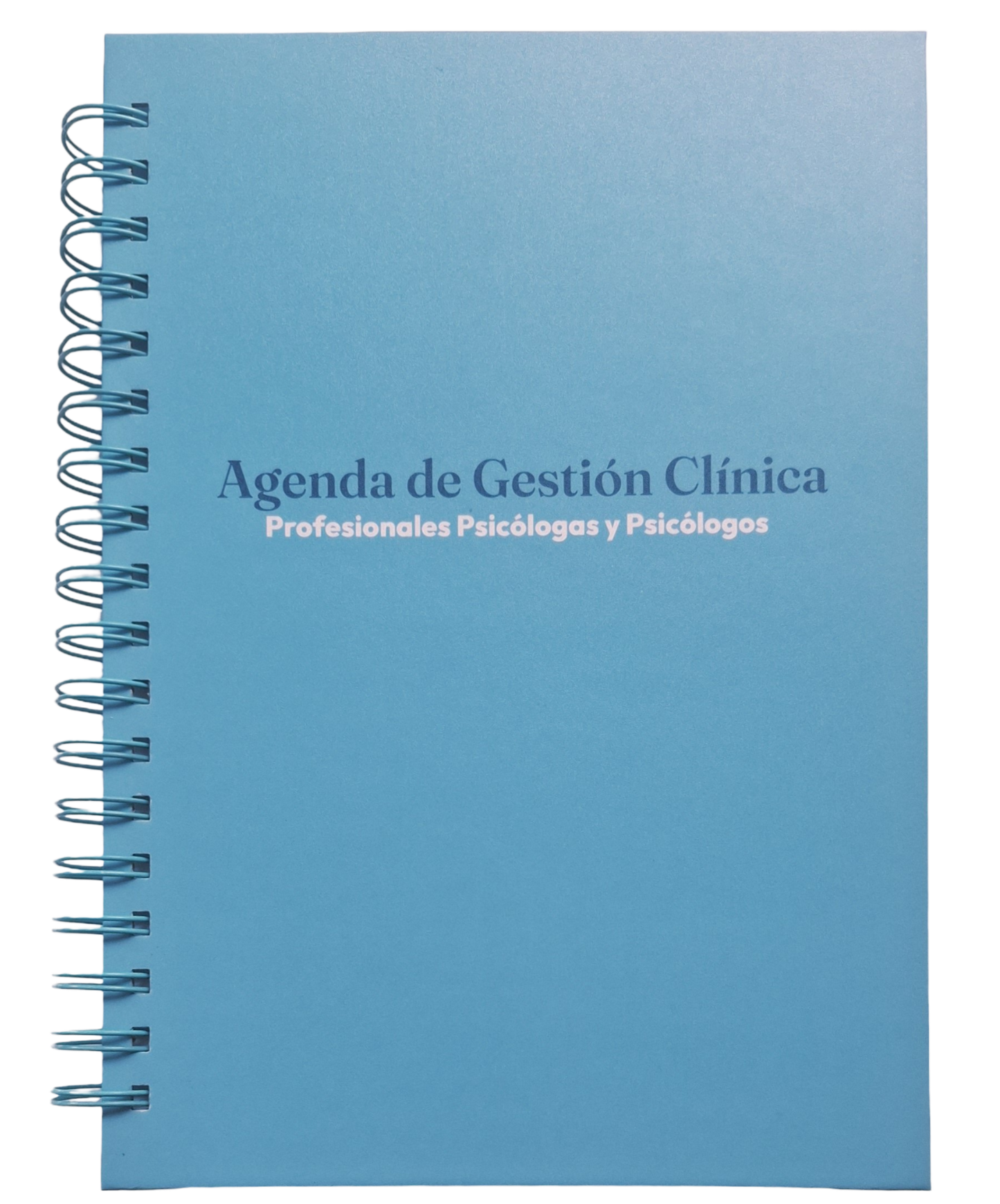 Agenda Psicólogos/as – Gestión Clínica (Tamaño B5)- Color Celeste