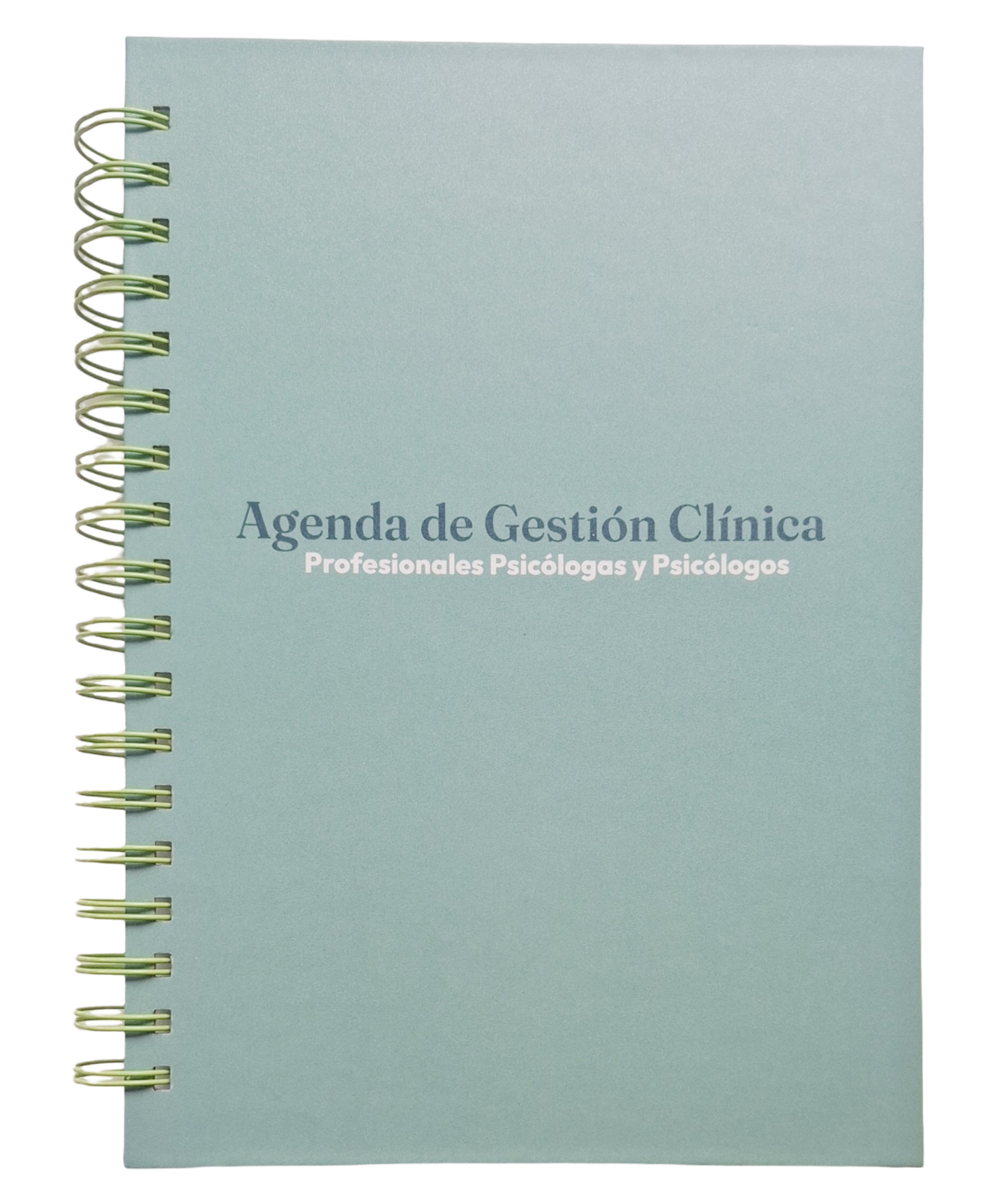 Agenda Psicólogos/as – Gestión Clínica (Tamaño B5)- Color Verde