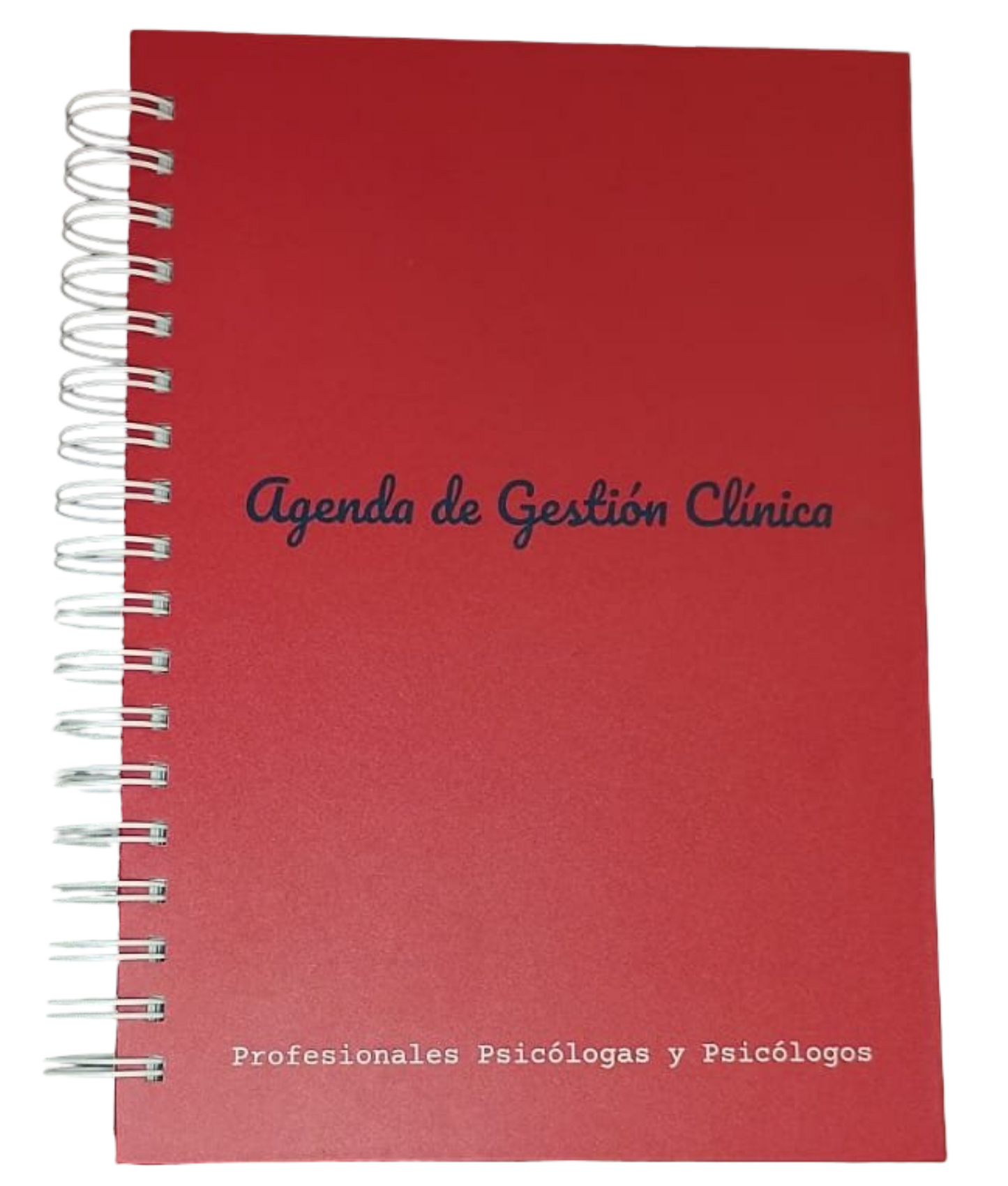 Agenda Psicólogos/as – Gestión Clínica (Tamaño B5)- Color Rojo