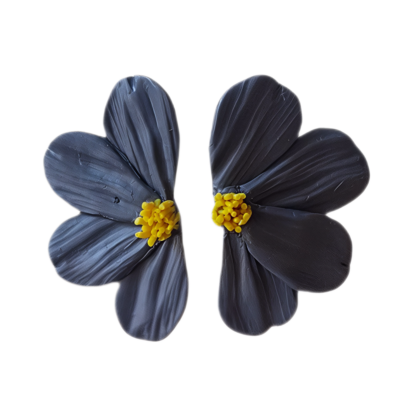 💜 Aros Botón "Yolandas" | Flor Plegada Violeta 💜