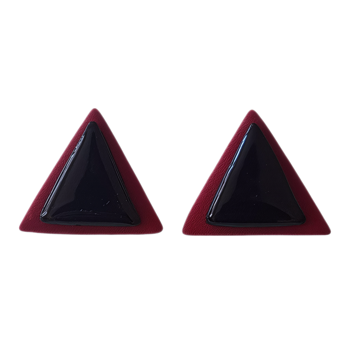 ▲ Aros Botón "Eclipse Escarlata" | Triángulo Rojo y Negro ▲