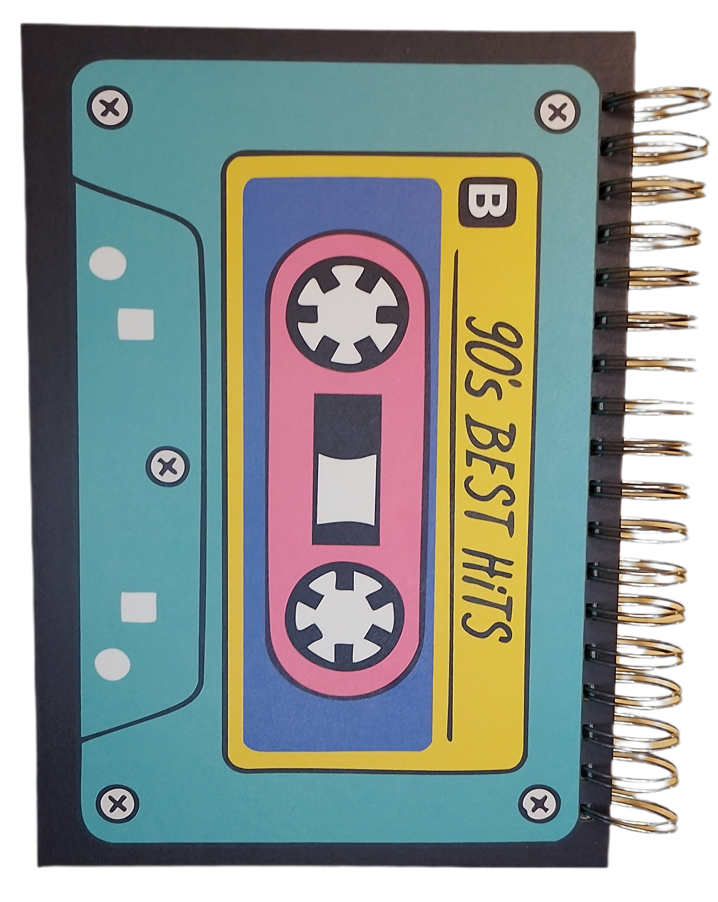 📕 Agenda Perpetua: Edición "Vintage Cassette 90's" 📼🎶-Anillo gris