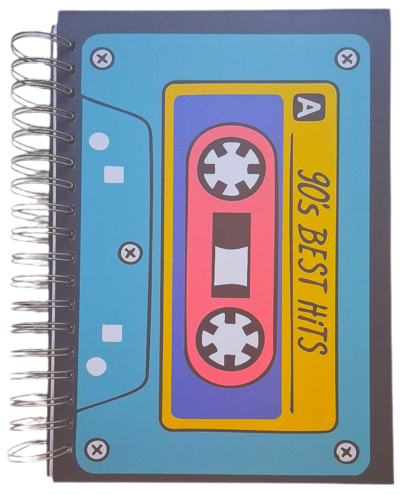 📕 Agenda Perpetua: Edición "Vintage Cassette 90's" 📼🎶-Anillo gris