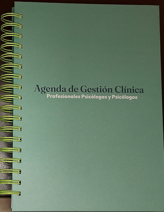 Agenda Psicologos/as – Gestion cínica (tamaño B5)- color Verde
