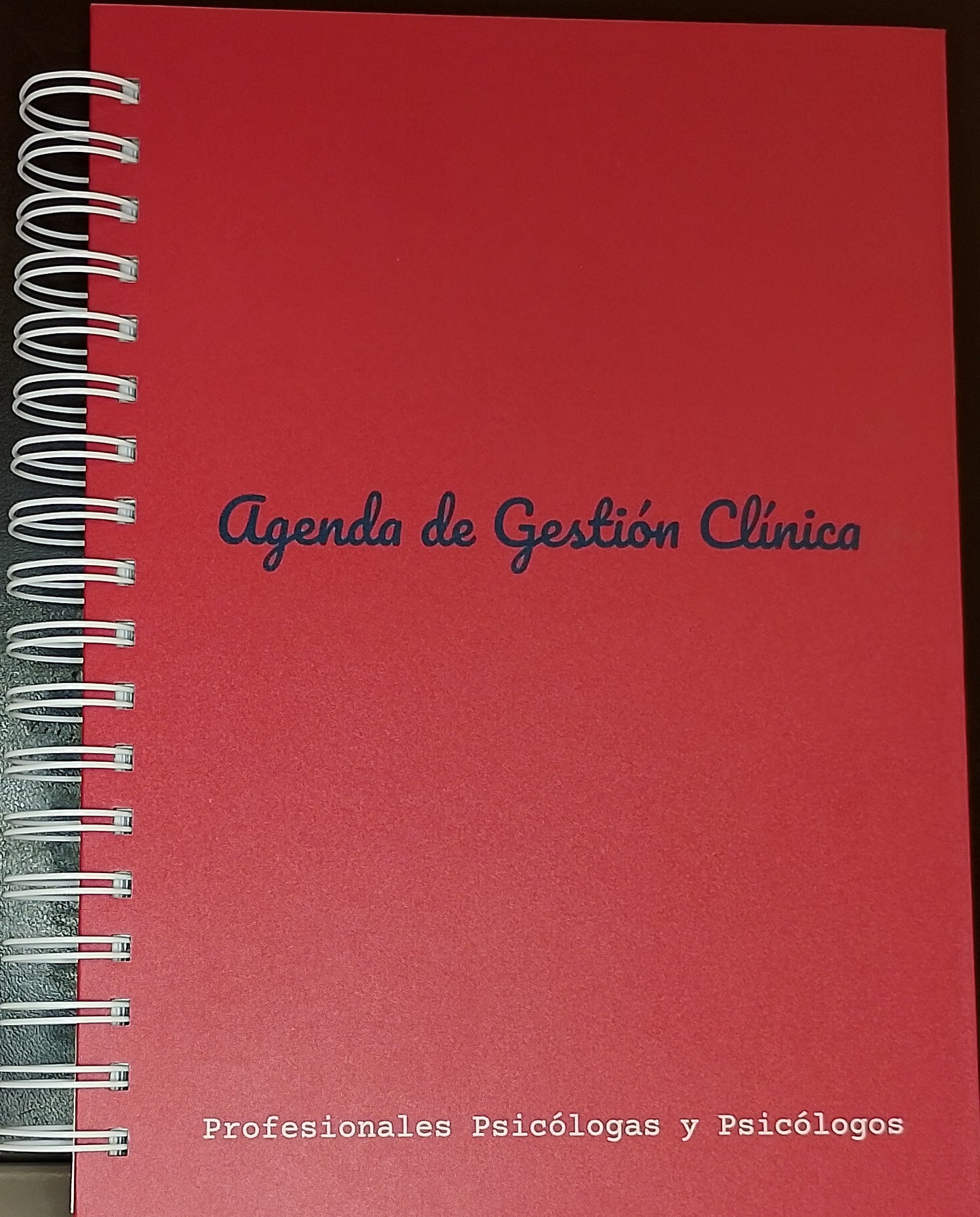 Agenda Psicologos/as – Gestión clínica (tamaño B5)- color rojo