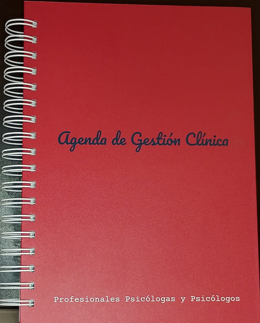 Agenda Psicologos/as – Gestión clínica (tamaño B5)- color rojo