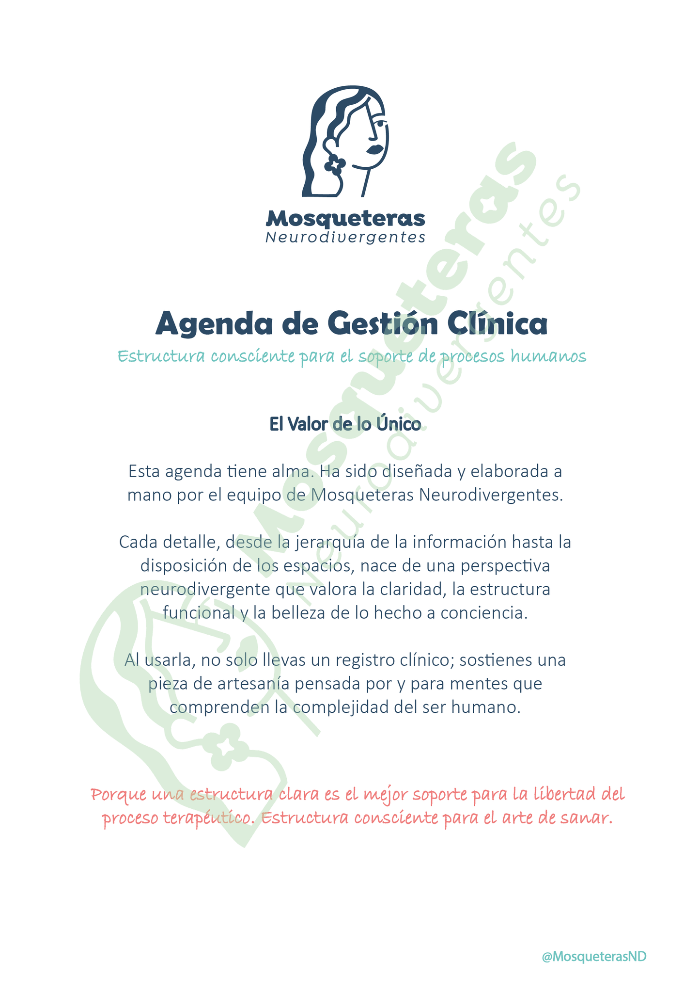 Agenda Psicólogos/as – Gestión Clínica (Tamaño B5)- Color Verde
