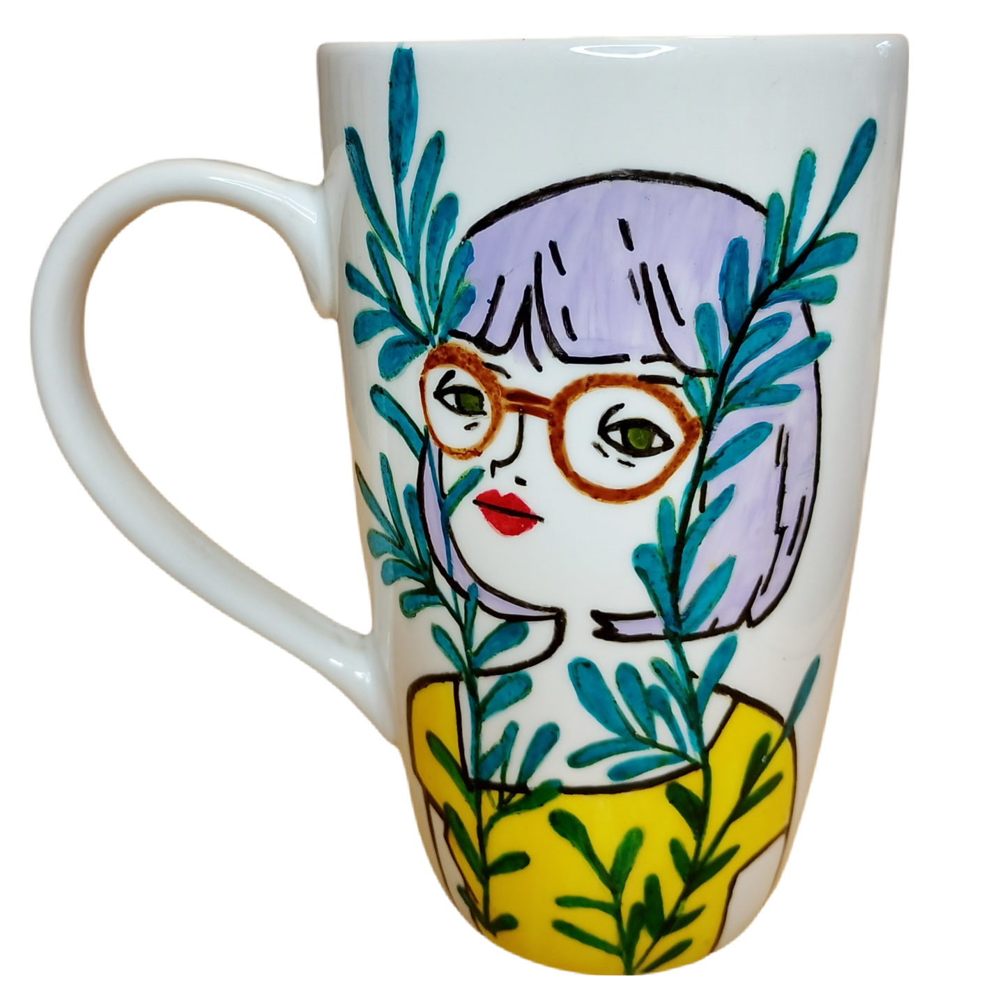 Tazón MUGG 500 cc – Mujer Natural (Pintado a Mano)