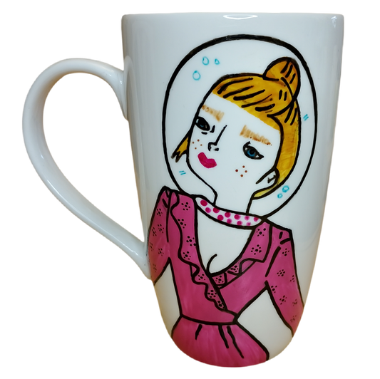 Tazón MUGG 500 cc – Mujer Galactica (Pintado a Mano)