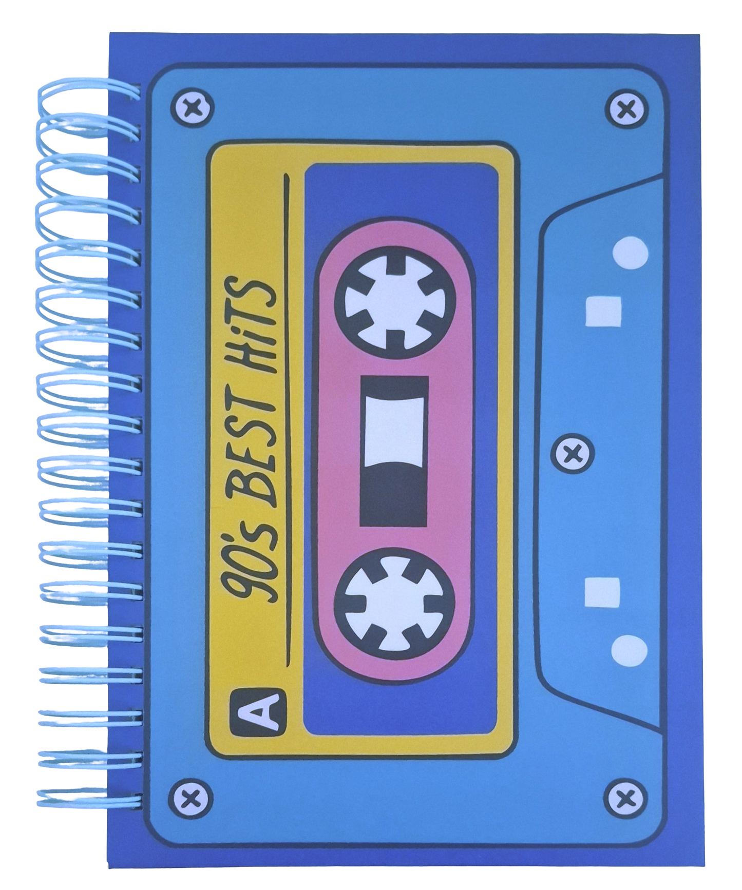 Agenda Perpetua: Edición "Vintage Cassette 90's"-Anillo celeste-b5